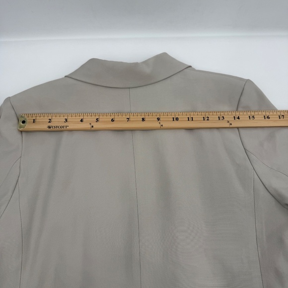 H&M Blazer Women Small NEW Beige Oversized Office Career Jacket Coat Notch - Picture 13 of 14